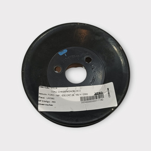 Polia Bomba Direção Hidráulica Ford Escort Zetec 1.8 97 2001