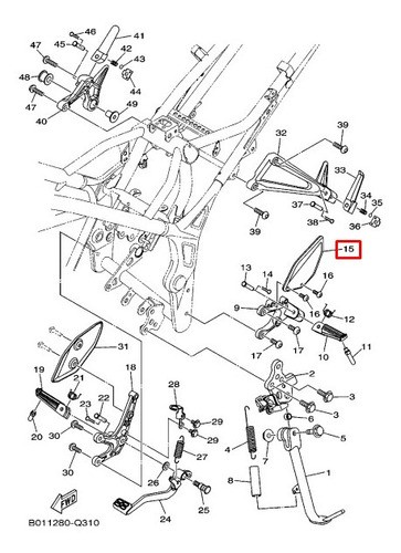 Acabamento Sup. Pedaleira Diant Esq Yzf R3 Mt 03 (321)