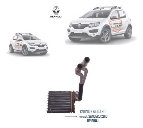 Radiador Ar Quente Renault Sandero Logan 2016 2017 2018 2019