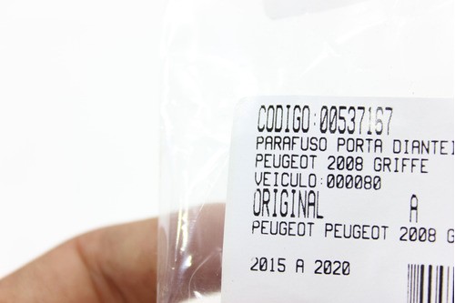 Parafuso Porta Dianteira Le Jg Peugeot 2008 Griffe 15/20 (16