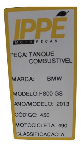 Tanque Combustível Bmw F800 Gs (490)