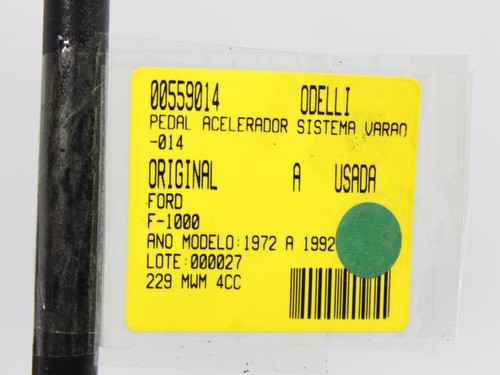 Pedal Acelerador Sistema Varão F-1000 72/92 Usado (014)