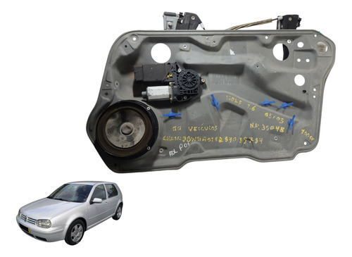 Máquina Vidro Dianteira Direita Vw Golf 2000 (al)