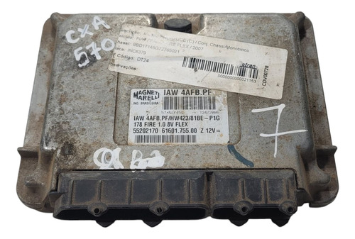 Módulo De Injeção Fiat Pálio Flex 1.0 8v/ 2007 (al) 55202170