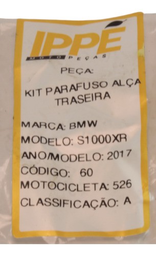 Kit Parafuso Alça Traseira Bmw S1000xr 2017 (526)