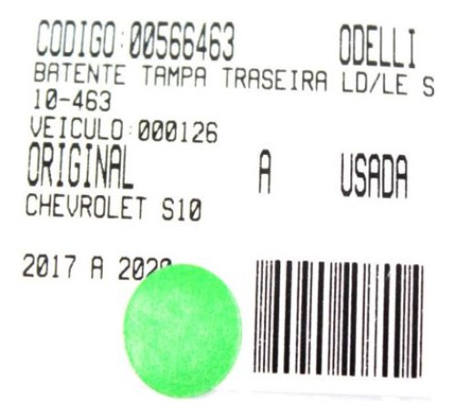 Batente Tampa Traseira Ld/le S10 17/20 (463)