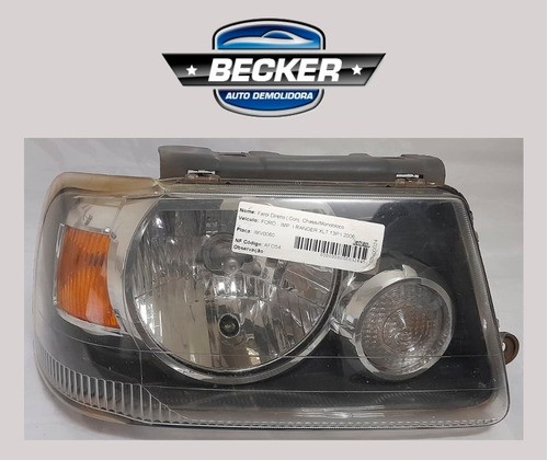 Farol Direito Original Ford Ranger 2006 - 5l5513005ab