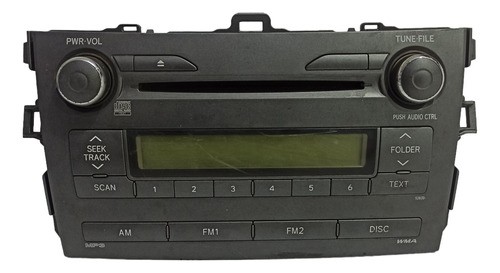 Rádio Cd Player Mp3 Toyota Corolla 2009 A 2014 Original 