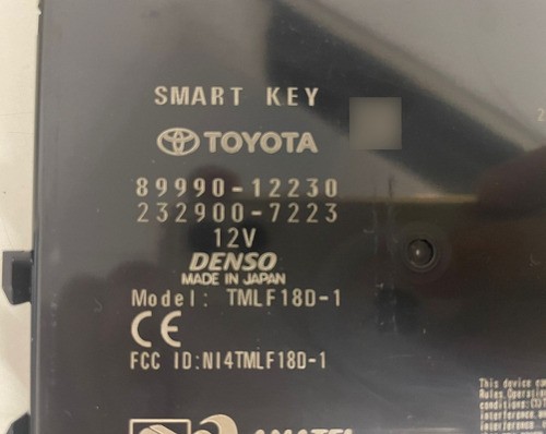 Módulo Bcm Smart Key Corolla Xei 2.0 2022 - 8999012230