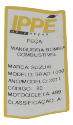 Mangueira Bomba Combustível  Suzuki Srad 1000 2011 (499)