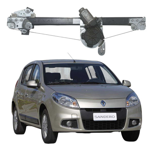 Máquina Vidro Porta Dianteira Direita Sandero 2008 A 2013