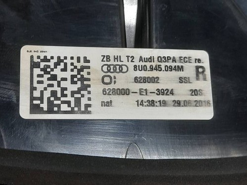 Lanterna Traseira Direita Audi Q3 Tfsi 1.4 2016 2017 2018