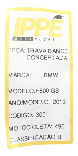 Trava Banco Concertada Bmw F800 Gs (490)