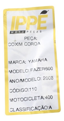 Coxim Bucha Coroa Yamaha Fazer 600 (400)