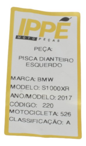 Pisca Dianteiro Esquerdo Bmw S1000xr 2017 (526)