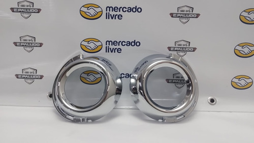 Par Moldura Grade Cromada Farol Milha Peugeot 307 07/12