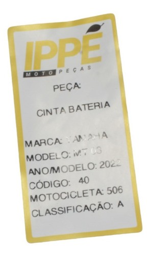 Cinta Bateria  Yamaha Mt-03 (506) 2022