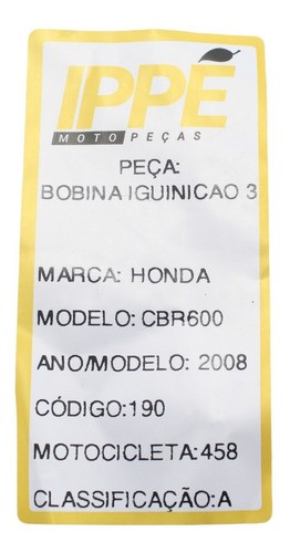 Bobina De Ignição 3 Cbr 600 Rr (458)