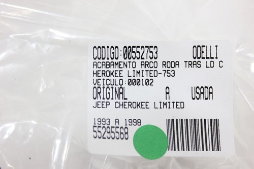 Acabamento Arco Roda Tras Ld Cherokee Limited 93/98 Us (753)