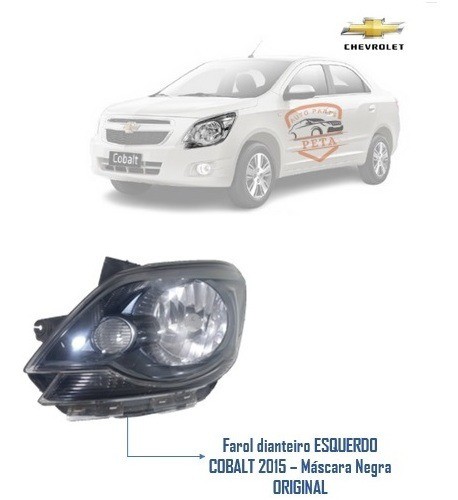 Farol Esquerdo Cobalt 2013 2014 2015 Máscara Negra Original