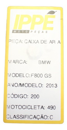 Caixa Ar Avaria Bmw F800 Gs (490)