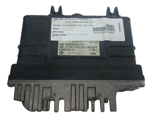 Módulo De Injeção Vw Gol Parati 1.0 16v 1997-2004 (b)