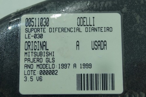 Suporte Diferencial Dianteiro Pajero Gls 97/99 Le (030)