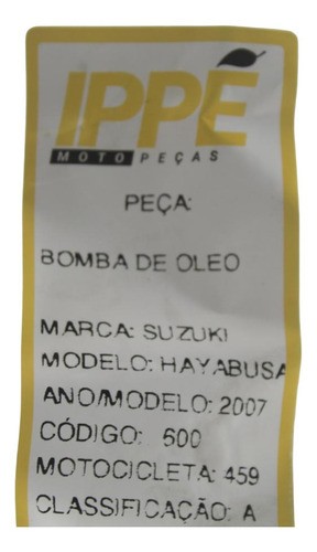 Bomba De Oleo Suzuki Hayabusa (459) 2007