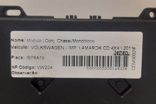 Módulo Caixa De Transferência Vw Amarok 2011 - 2h0927755b