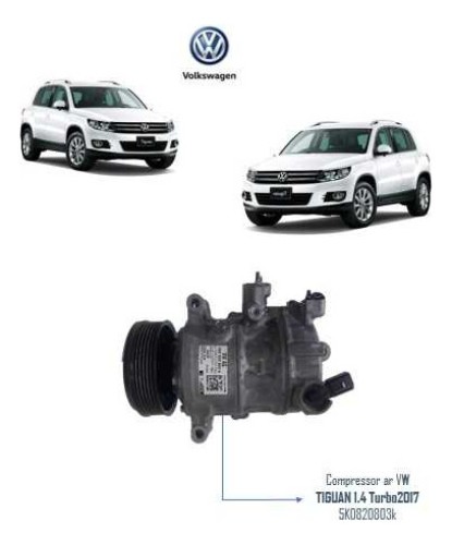  Compressor Ar  Vw Tiguan 1.4 Turbo2017 5k0820803k