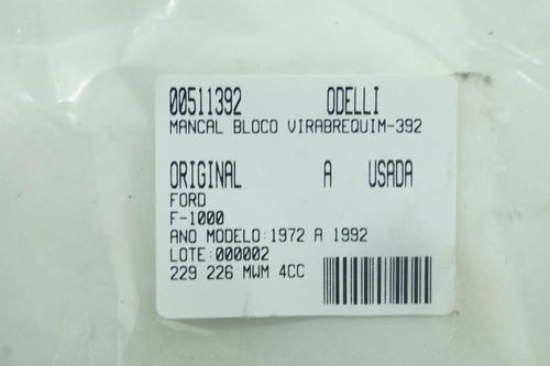 Mancal Bloco Virabrequim F-1000 72/92 Usado (392)