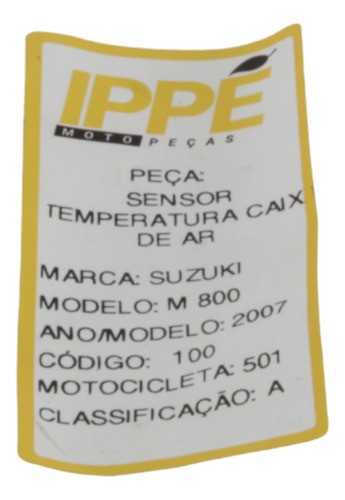 Sensor Temperatura Caixa De Ar Suzuki M800 (501) 2007