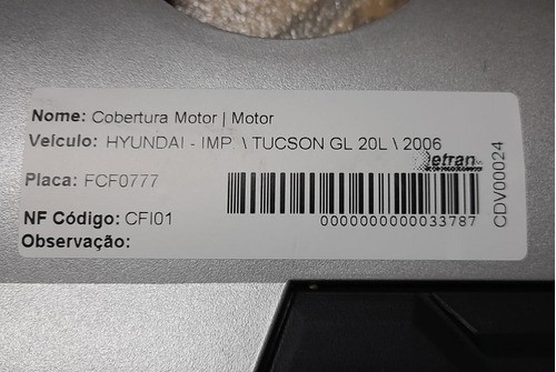 Tampa Motor Hyundai Tucson 2.0 2006 - 2924023650