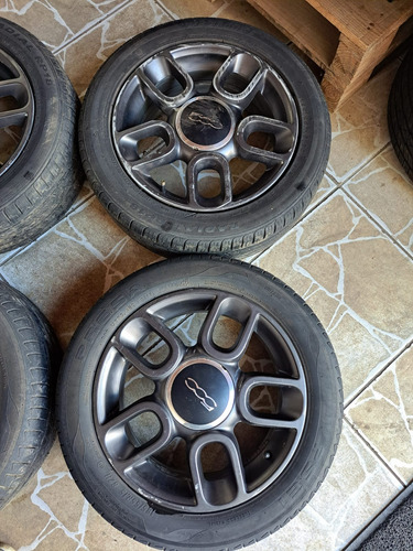 Jogo Roda Liga Fiat 500 2011 2012 2013 Aro 15 Com Pneus  