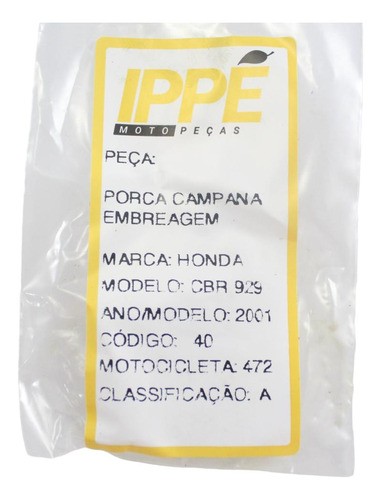 Porca Campana Embreagem Honda Cbr 929 (472) 2001