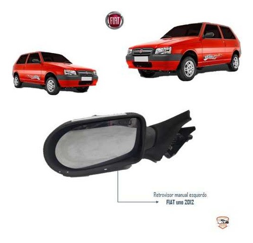 Retrovisor Manual Esquerdo Fiat Uno 2012