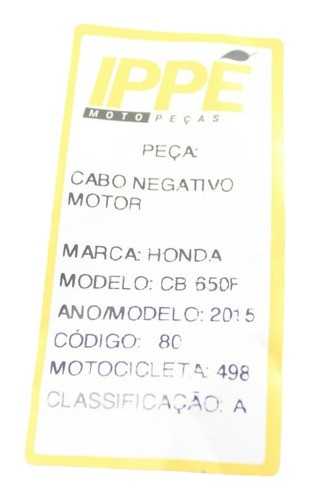 Cabo Negativo Motor Honda Cb 650f (498) 2015