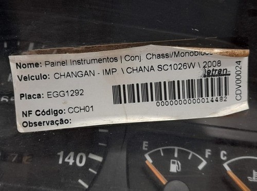 Painel De Instrumentos Changan Chana 2008 Sc1026w M391ad3840