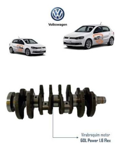 Eixo Virabrequim Motor Vw Gol Saveiro Voyage G5 1.6 8v 2010