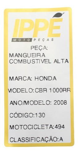 Mangueira Combustível  Honda Cbr 1000 Rr (494)