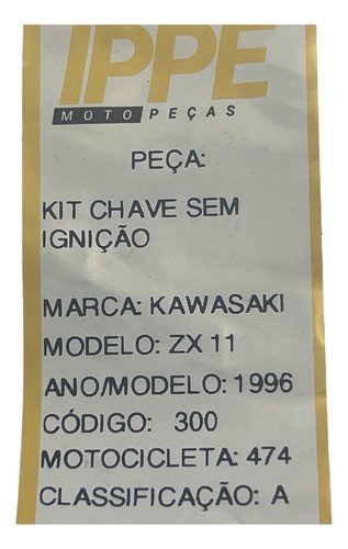 Kit Chave Sem Ignição Kawasaki Zx11 (474) 1996