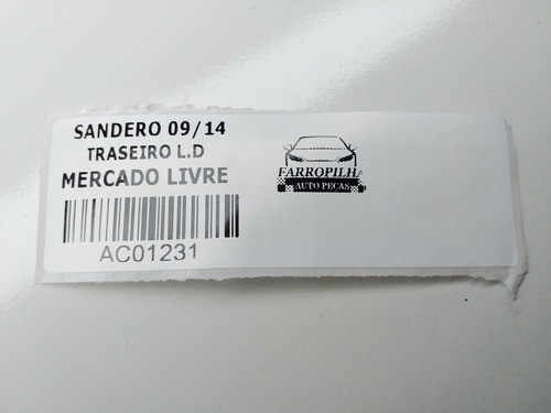 Forro Porta Traseiro L.d Renault Sandero 09/14 8200607716