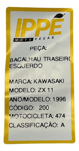 Bacalhau Traseiro Esquerdo Kawasaki Zx11 (474) 1996