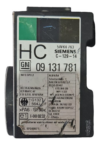 Módulo Imobilizador Chevrolet Astra Meriva Corsa 2003/11 2.0