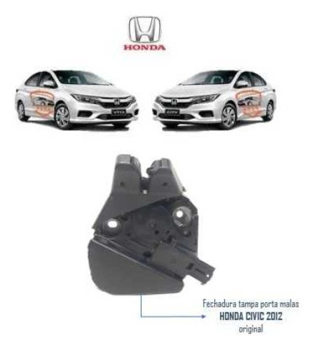  Fechadura Tampa Porta Malas Honda Civic 2012 Original 