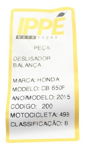 Deslizador Balança Honda Cb 650f (498) 2015