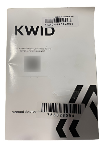 Manual Do Proprietário Renault Kwid 2022/2023