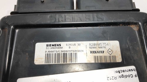 Módulo De Injeção Renault Clio / Scenic 8200057541 Siemens