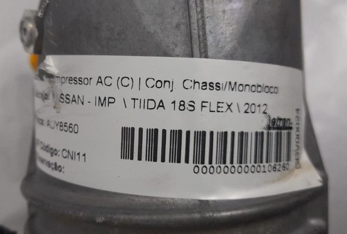 Compressor Nissan Tiida 2012 - 2600cj63d