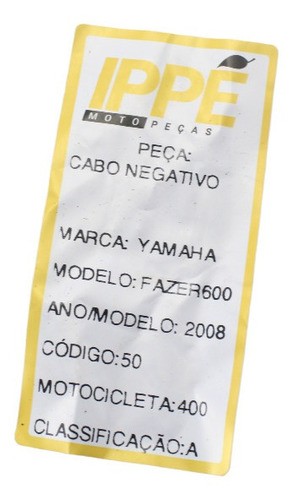 Cabo Negativo Yamaha Fazer 600 (400)